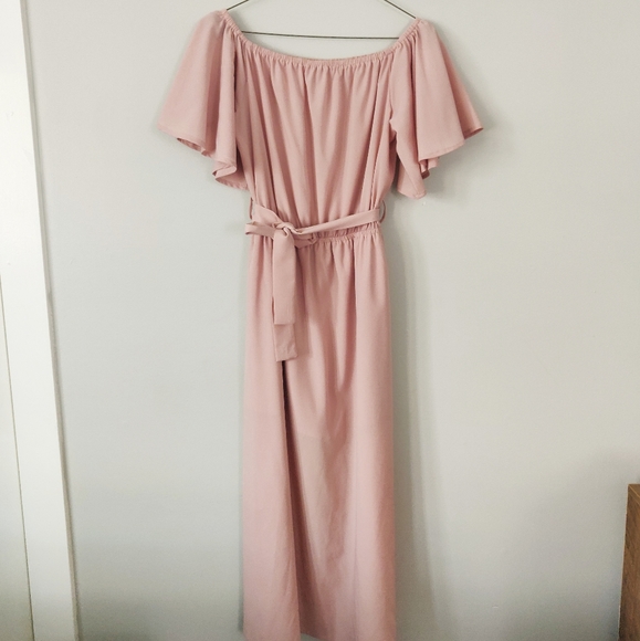 Blush Pink Dress Romper - Picture 1 of 2